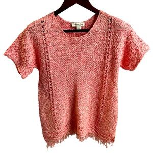 Coldwater Creek Fringe SS Sweater MP